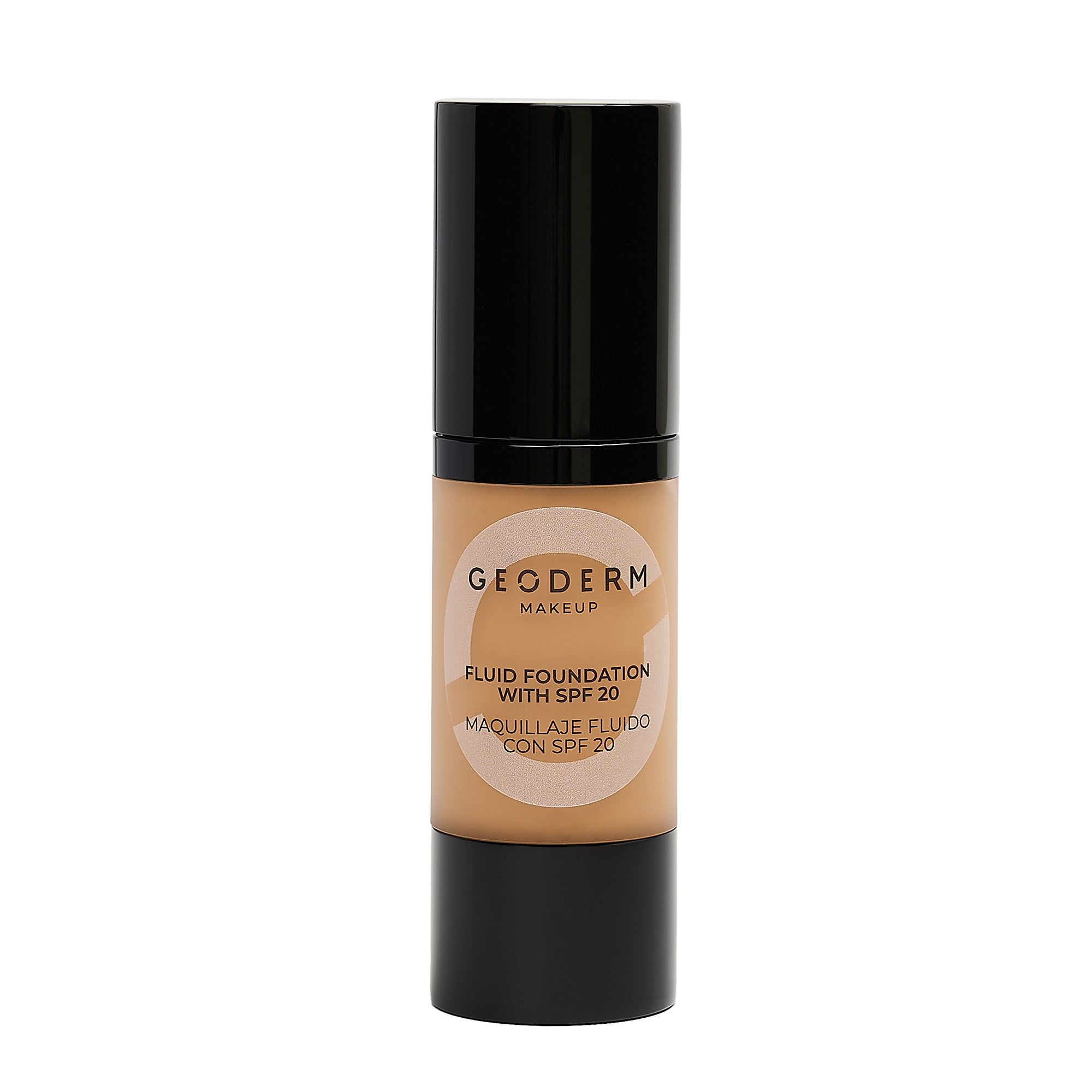 GEODERM Vegan Fluid Foundation with Medium SPF (Dark Caramel) – Organic ...