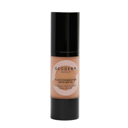 Fond de teint fluide végétalien GEODERM avec SPF moyen (beige clair)