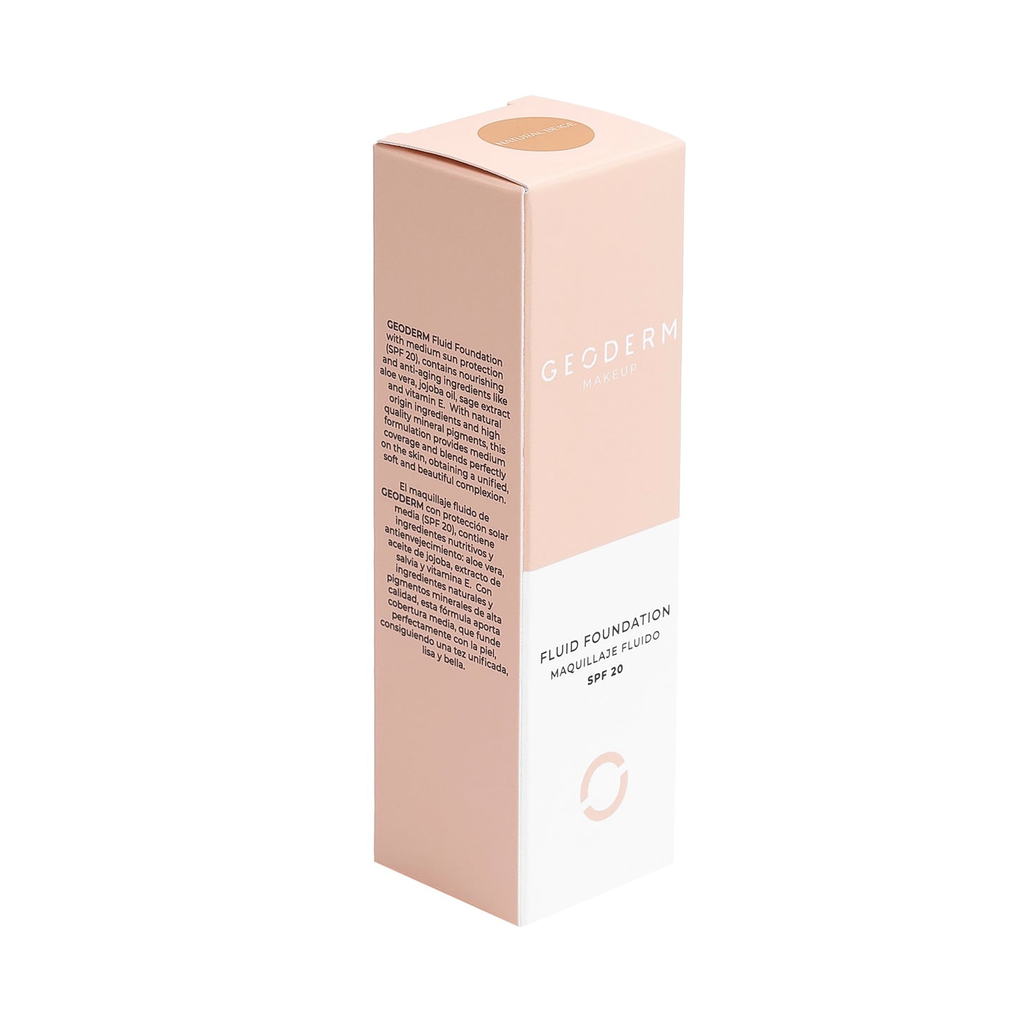 Organic Vegan Fluid Foundation with Medium SPF (Natural Beige)